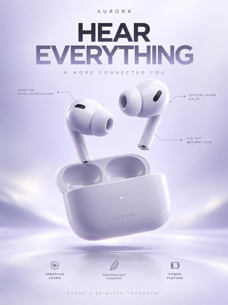 Product launch poster AI poster example